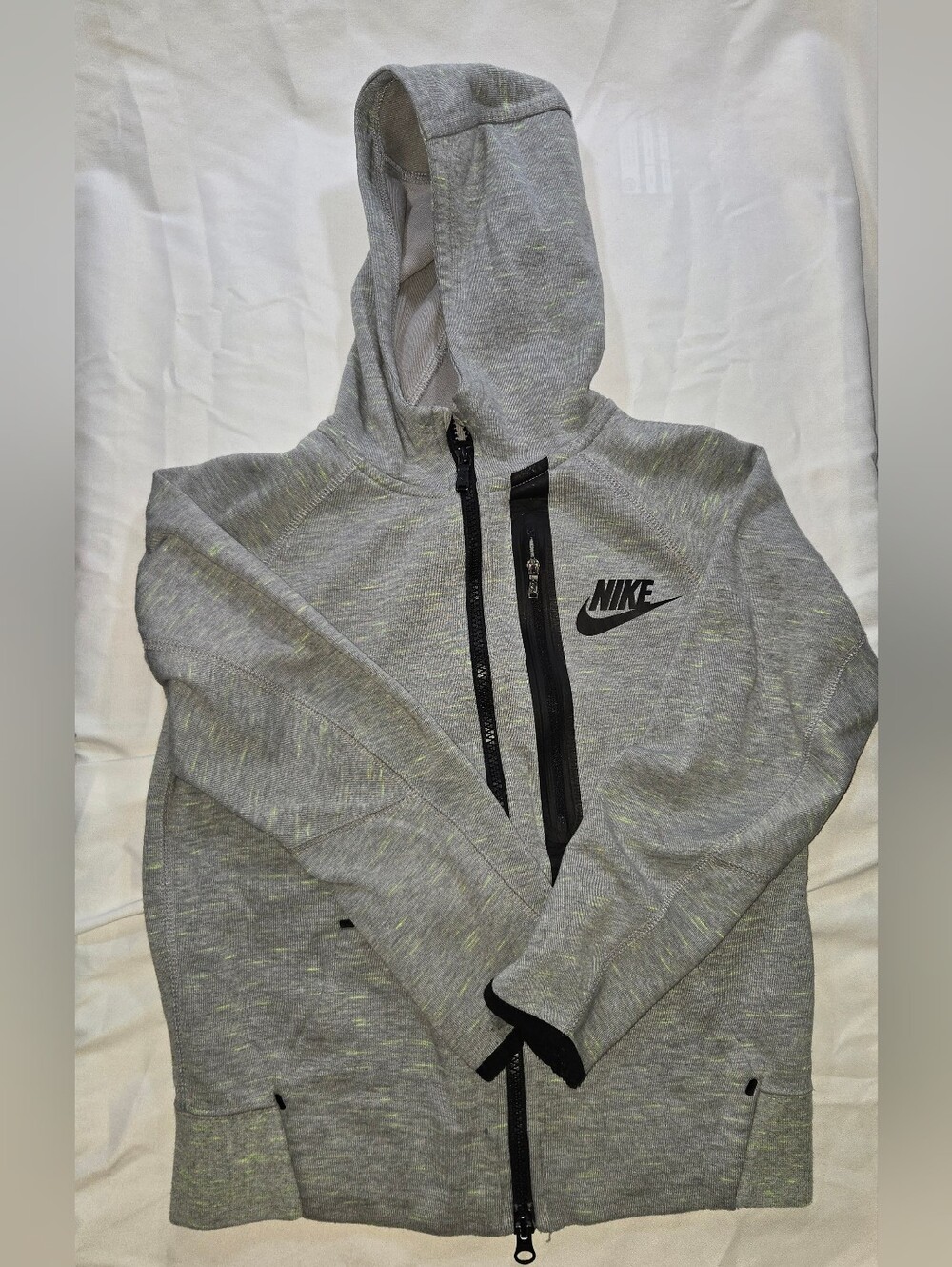 Nike Kids Grey Hooded Zip Sweatshirt